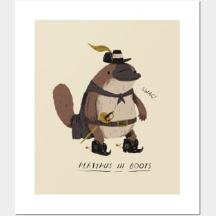 platypus in boots Posters and Art